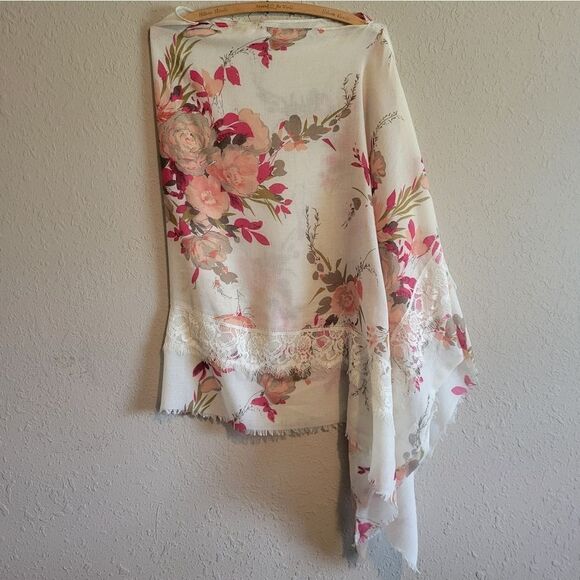 Grace & Lace Women's Savanah Floral Shawl Scarf - Picture 4 of 15